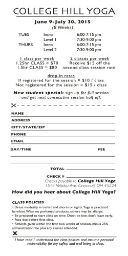 registration form / schedule