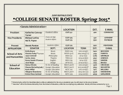 Official Senate Roster Spring-2015