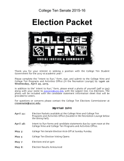 Election Packet - College Ten - University of California, Santa Cruz