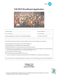 Fall 2015 Enrollment Application