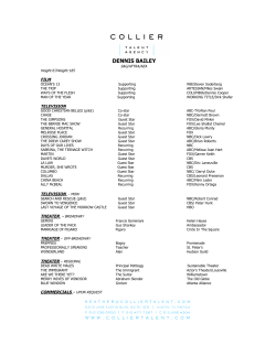 RESUME-Dennis Bailey - Collier Talent Agency