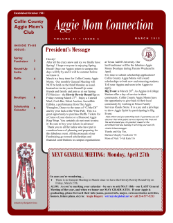 March 2015 Newsletter - Collin County Aggie Moms` Club