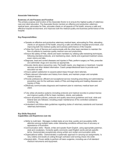 Associate Veterinarian Job Description - Responsibilities & Skills