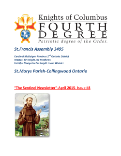 April 2015 - Knights of Columbus Father Lally Council 5793