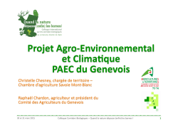 Projet agro-environnemental et climatique PAEC Genevois