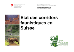 Etat des corridors faunistiques en Suisse - Colloque