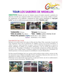 TOUR LOS SABORES DE MEDELLIN