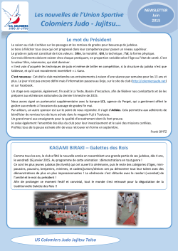 newsletter - us colomiers judo