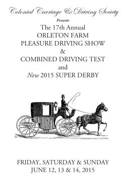 Prize List - Colonial Carriage and Driving Society