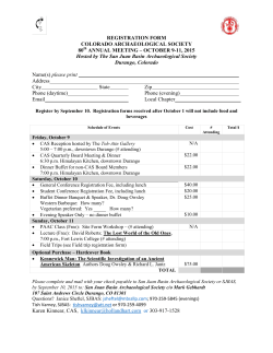 Annual Meeting Registration Form