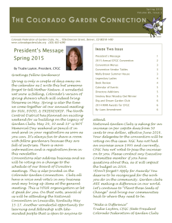 2015 CFGC Gardener Spring - Colorado Federation of Garden Clubs