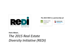 REDI Webinar & Applicant Information - ULI Colorado