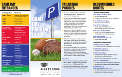 GAME DAY ENTRANCES TAILGATING POLICIES