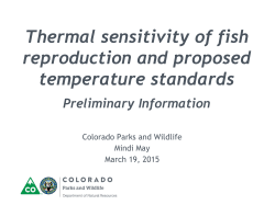 Thermal sensitivity of fish reproduction and proposed temperature
