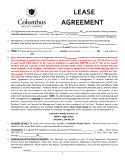 Lease Agreement Example - ColumbusRealtySource.com