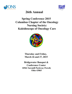 26th Annual - Columbus Chapter of the Oncology Nursing Society