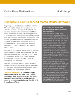 Changes to Your Lockheed Martin Dental Coverage