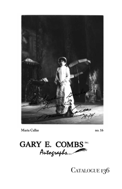 Catalogue 136 - Gary Combs Autographs
