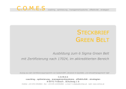 Steckbrief 6sigma Green Belt.pptx