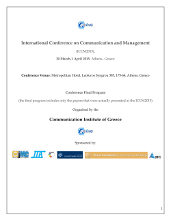 2015_iccm2015_program - Communication Institute of Greece
