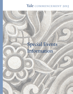 Special Events Information - Commencement