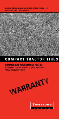 Compact Tractor Tire Warranty