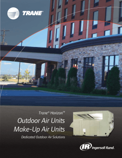 Outdoor Air Units Make-Up Air Units - EarthWise Intelligent Variable