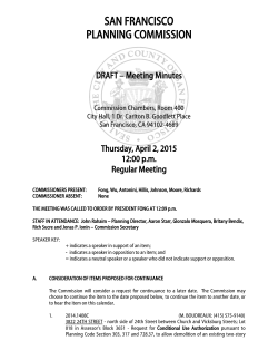 Draft Minutes for April 2, 2015 - San Francisco Planning Department