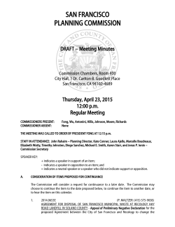 Draft Minutes for April 23, 2015 - San Francisco Planning Department