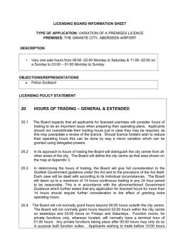 20 HOURS OF TRADING &acirc; GENERAL & EXTENDED