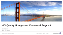 NFV Quality Management Framework Proposal