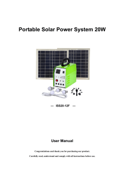 Portable Solar Power System 20W