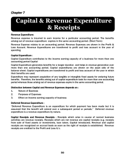 Capital & Revenue Expenditure & Receipts