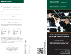 Registration Spartan Performance - College of Osteopathic Medicine