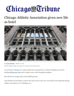 Chicago Athletic Association given new life as hotel
