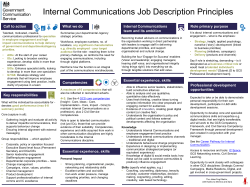 Internal Communications Job Description Principles