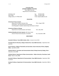 Vita - Department of Communication