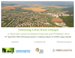 Think tank session on Urban Rural Linkages