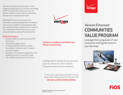 COMMUNITIES VALUE PROGRAM - Verizon Enhanced Communities