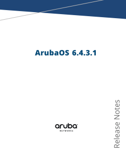 ArubaOS 6.4.3.1 Release Notes