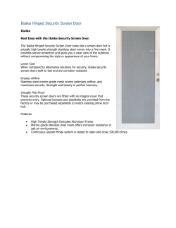 Pre-Approved Security Screen Doors