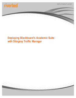 Deploying Blackboard`s Academic Suite with Stingray Traffic Manager