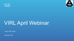 VIRL April Webinar