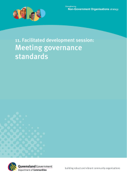 Meeting governance standards