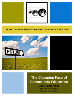 The Changing Face of Community Education