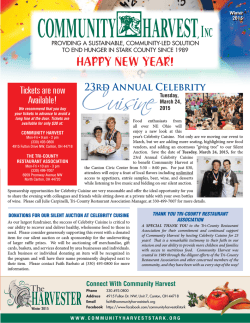 HAPPY NEW YEAR! - Community Harvest of Stark County