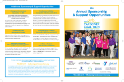 Annual Sponsorship & Support Opportunities Annual Sponsorship