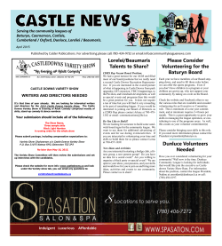 CASTLE NEWS - Community League News