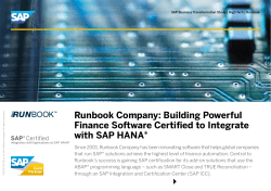Runbook Company: Building Powerful Finance Software Certified to