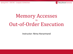 Memory Accesses Out-of-Order Execution